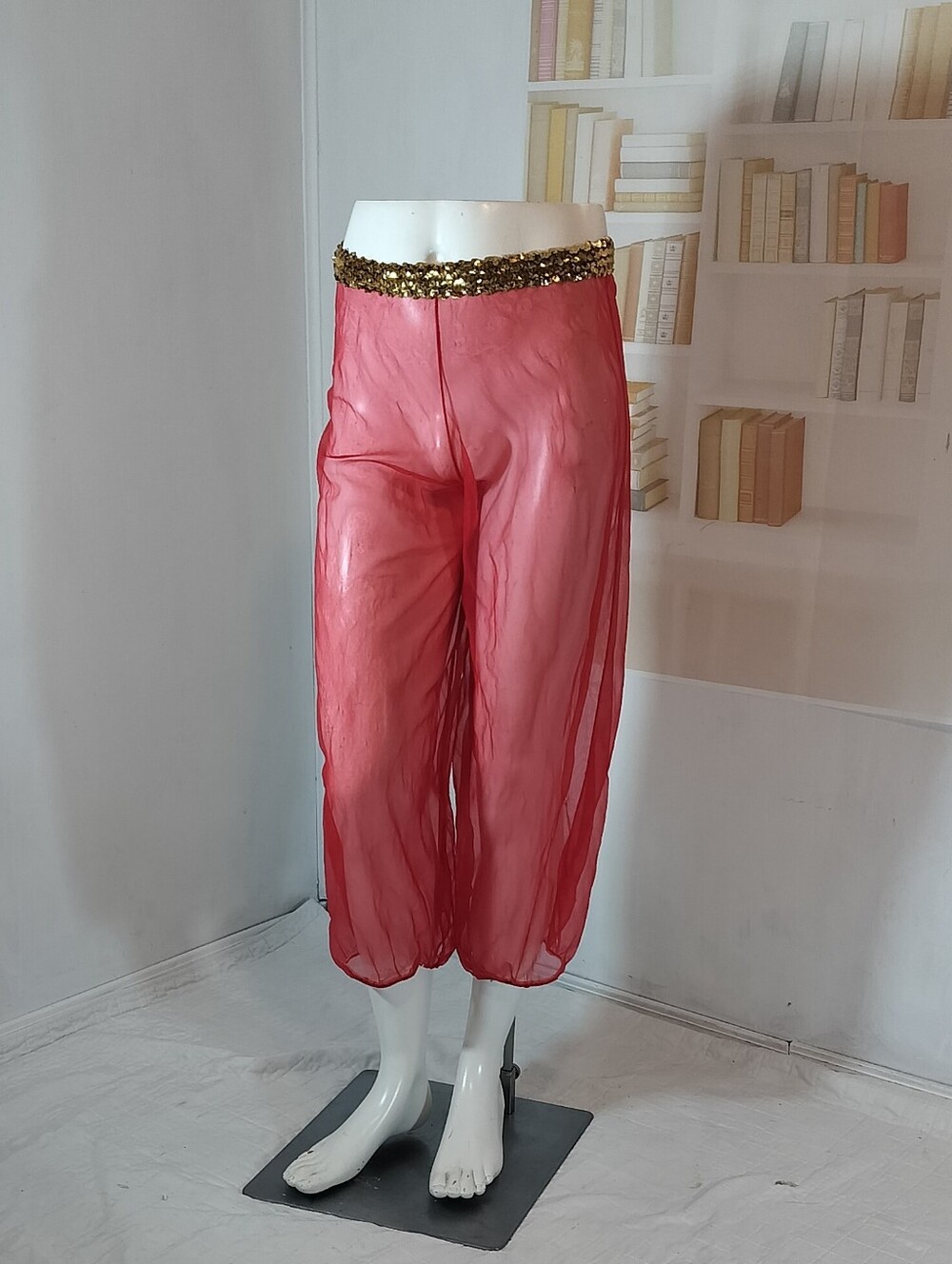 & Other Stories Sheer Pink Elastic Waist Harem Pants